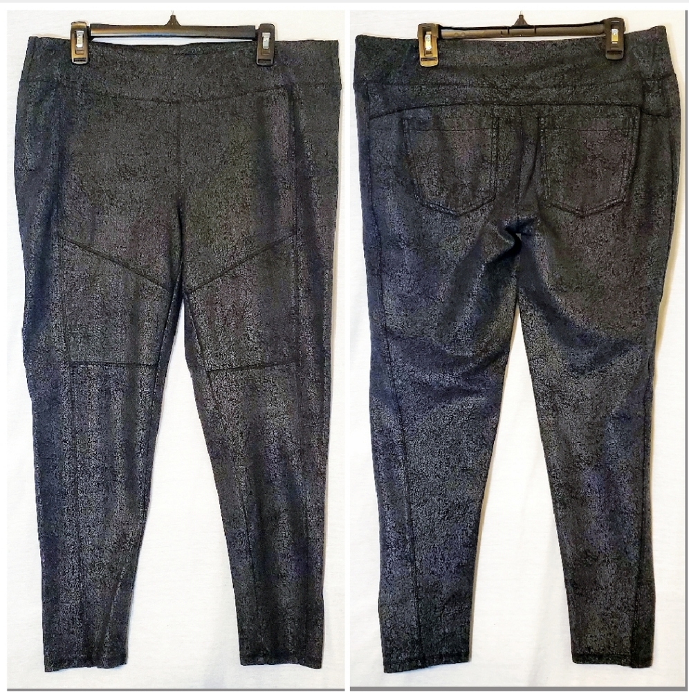 Rewash Brand Shiny Crackle Legging Skinny Pant XL